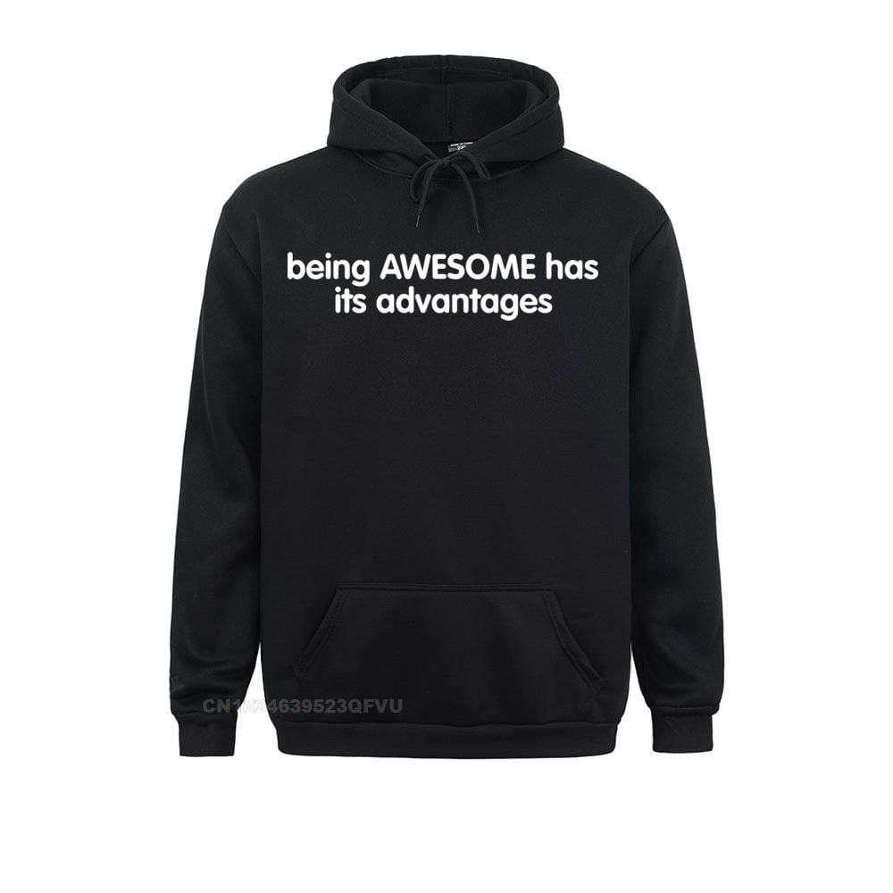 Unique Being Awesome Has Its Advantages Men's Men Latest Lovers Day Round Collar Cotton Harajuku Women Harajuku & Tees