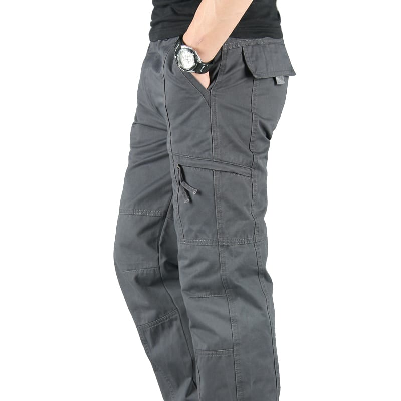 Men's Jogger Cargo Pants Tactical Multi-Pocket Overalls Male Combat Cotton Loose Long Trousers Army Military Work Straight Pants