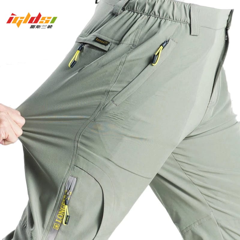 Stretch Hiking Pants Men's Summer Breathable Quick Dry Outdoor Cargo Pants Male Mountain Climbing Fishing Trekking Long Trousers