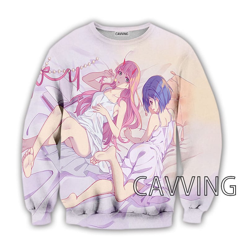 New Fashion Women/Men's 3D Print  DARLING In The FRANXX   Crewneck Sweatshirts Harajuku Styles Tops Long Sleeve Sweatshirts