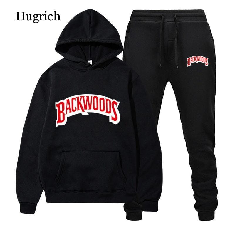 Fashion Men's Set Fleece Hoodie Pant Thick Warm Tracksuit Sportswear Hooded Track Suits Male Sweatsuit Tracksuit Plush