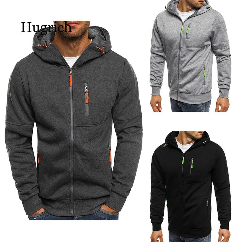 Spring Men's Jackets Hooded Coats Casual Zipper Sweatshirts Male Tracksuit Fashion Jacket Mens Clothing Outerwear