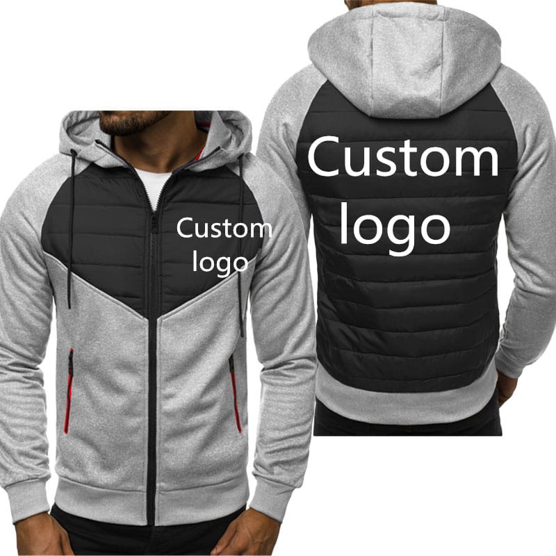 New Hip Hop Racing suits can Custom logo Men's jackets windproof stitching cotton Fleece jacket Fashion casual men's clothing