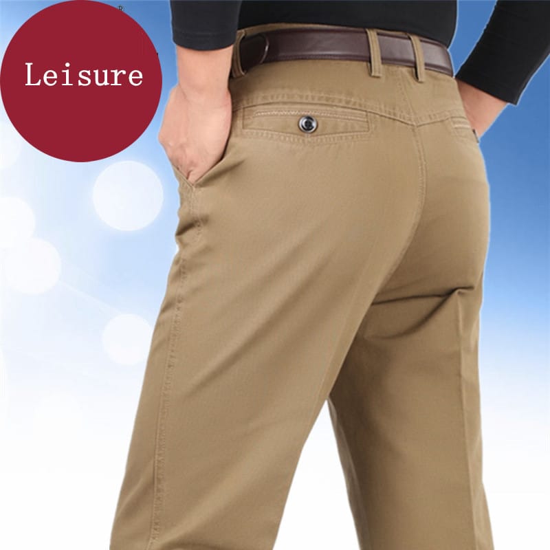 MRMT 2024 Brand Men's Trousers Straight Washing Cotton Slacks Middle-aged for Male Casual Long Trouser