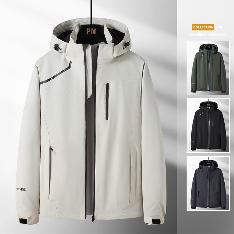Autumn And Winter New Men'S Fleece Casual Fashion Slim Hooded Rushing Jacket Outdoor Sports Flight Suit Bomber