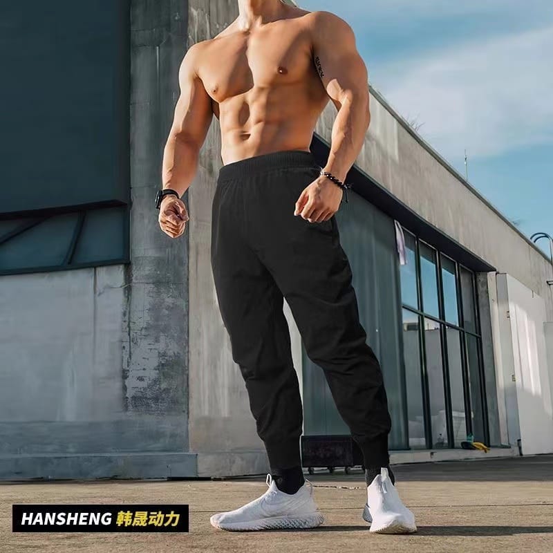American style sanitary pants, men's sports pants, loose fitting ankle tie socks, trendy fitness basketball running pants