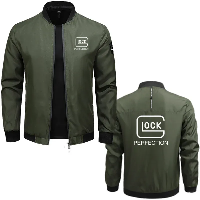2024 Men's Jacket top Glock Perfection Shooting Printed Fashion New Men's tactical jacket Hip hop high street trend men's jacket