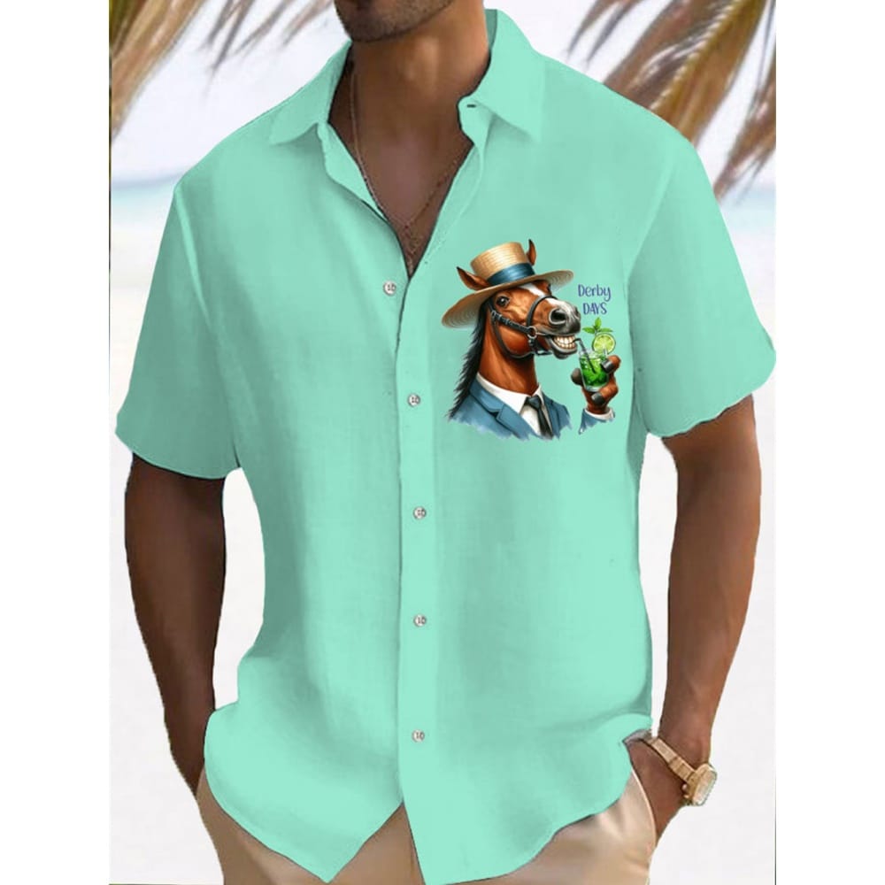 Men's Casual Shirt Hawaiian Shirt Men Summer 3d Print Casual Short Sleeved Shirt For Men Clothing Breathable Shirts