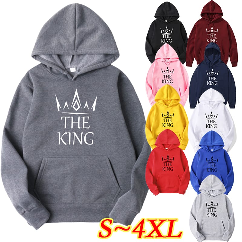 Men's pure cotton printed hooded pocket sports hoodie Harajuku autumn casual pullover men's jogging hoodie