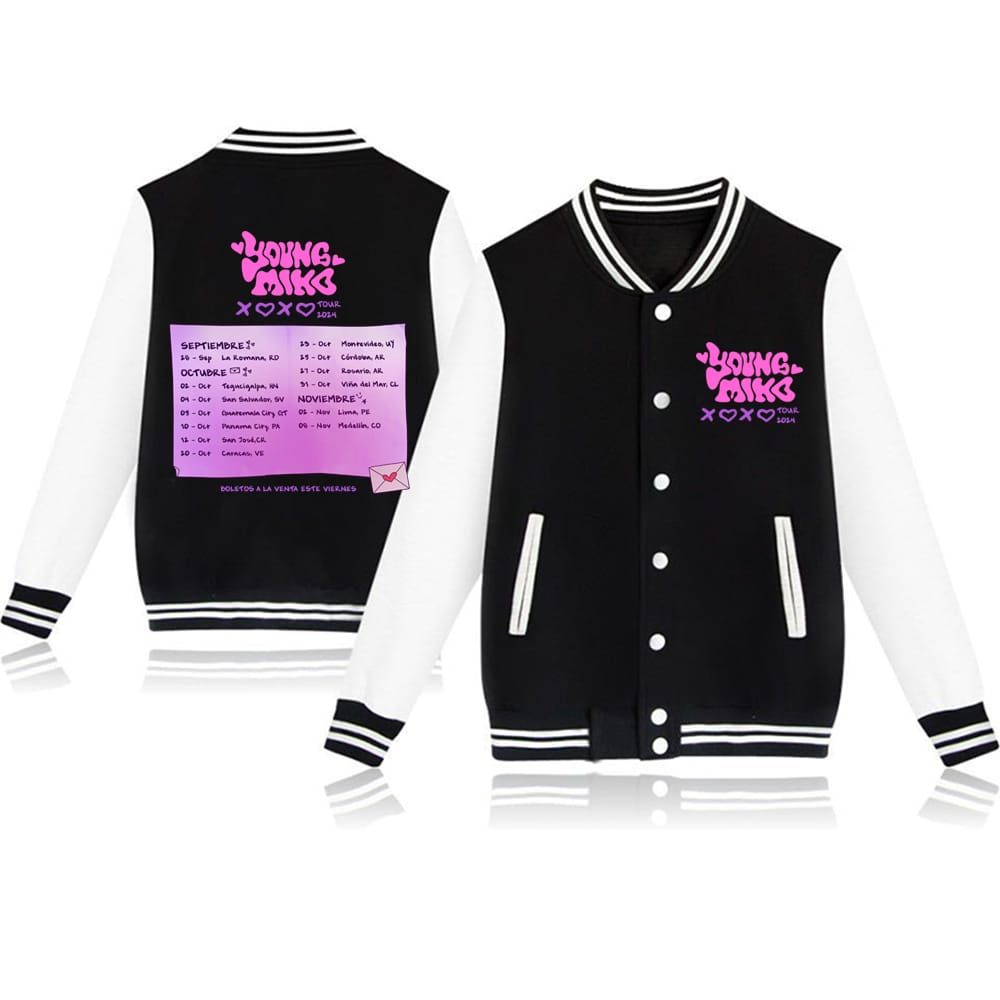 Baby Miko THE XOXO TOUR Men's Hoodie Baseball Uniform Jacket Young Miko Merch Hoodies