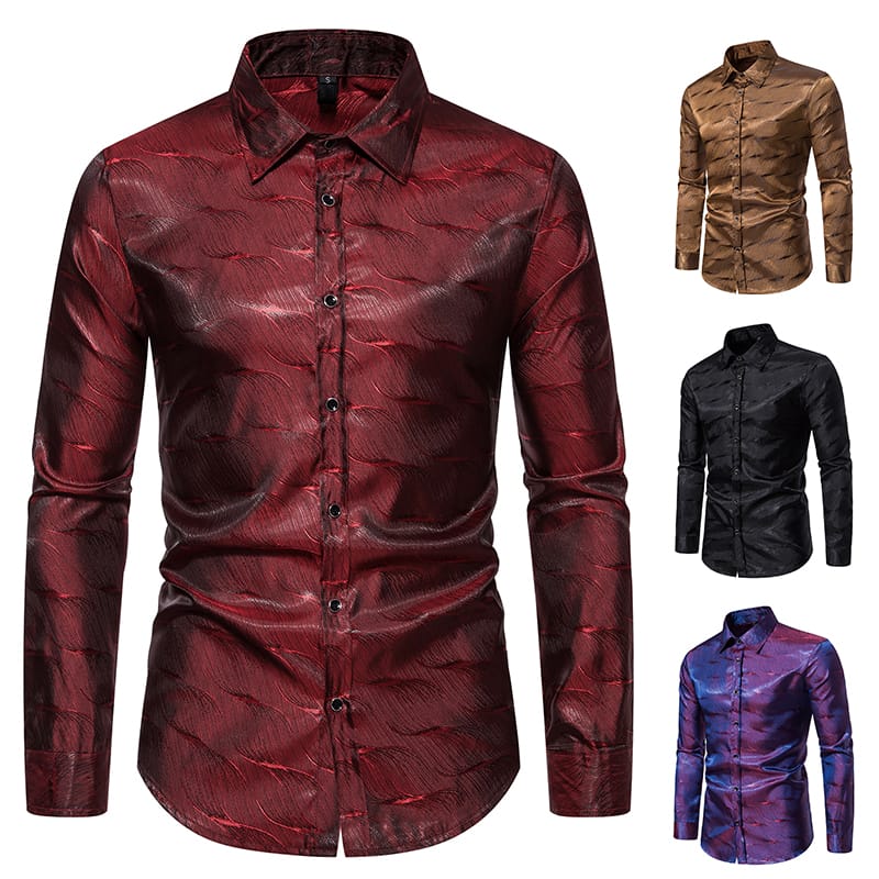 2023 New Shirt Colorful Gradient Regular Fit Comfortable Fashion Shirt Men's Shirt  Hawaiian Shirt