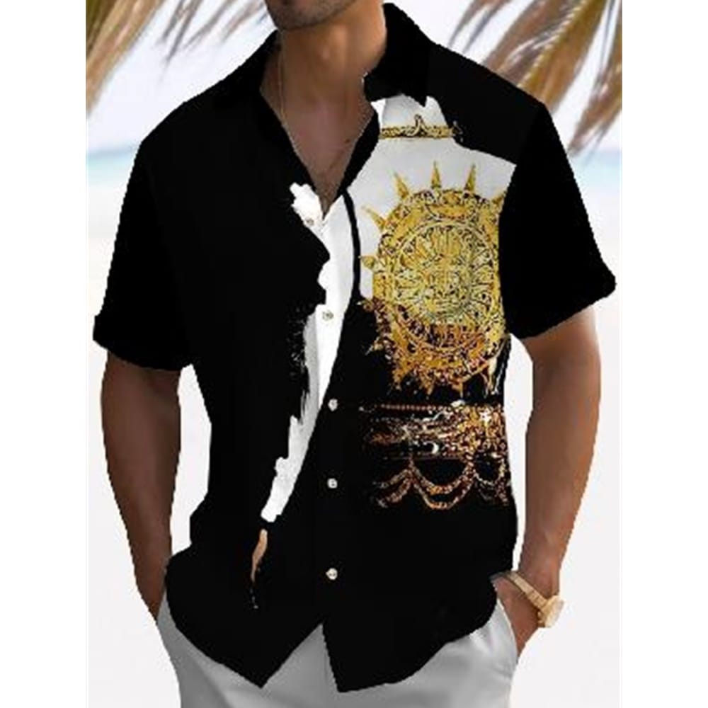 Men's Casual Shirt Hawaiian Shirt Men Summer 3d Print Casual Short Sleeved Shirt For Men Clothing Breathable Shirts