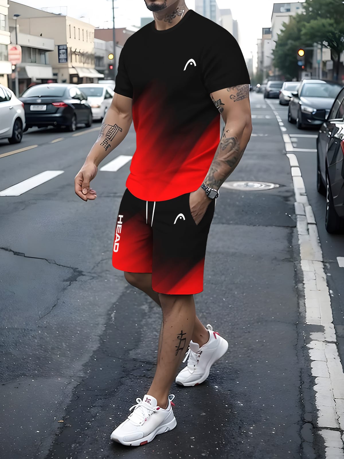 Summer Men's Sport Shorts set Male Breathable Tennis Shorts suit Quick-Drying Badminton Trousers Outdoor Running Fitness Hot