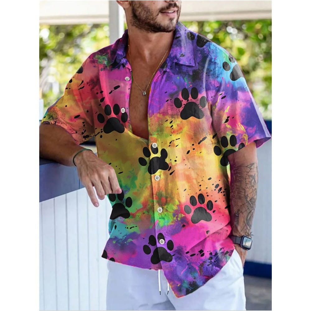 Men's Casual Shirt Hawaiian Shirt Men Summer 3d Print Casual Short Sleeved Shirt For Men Clothing Breathable Shirts