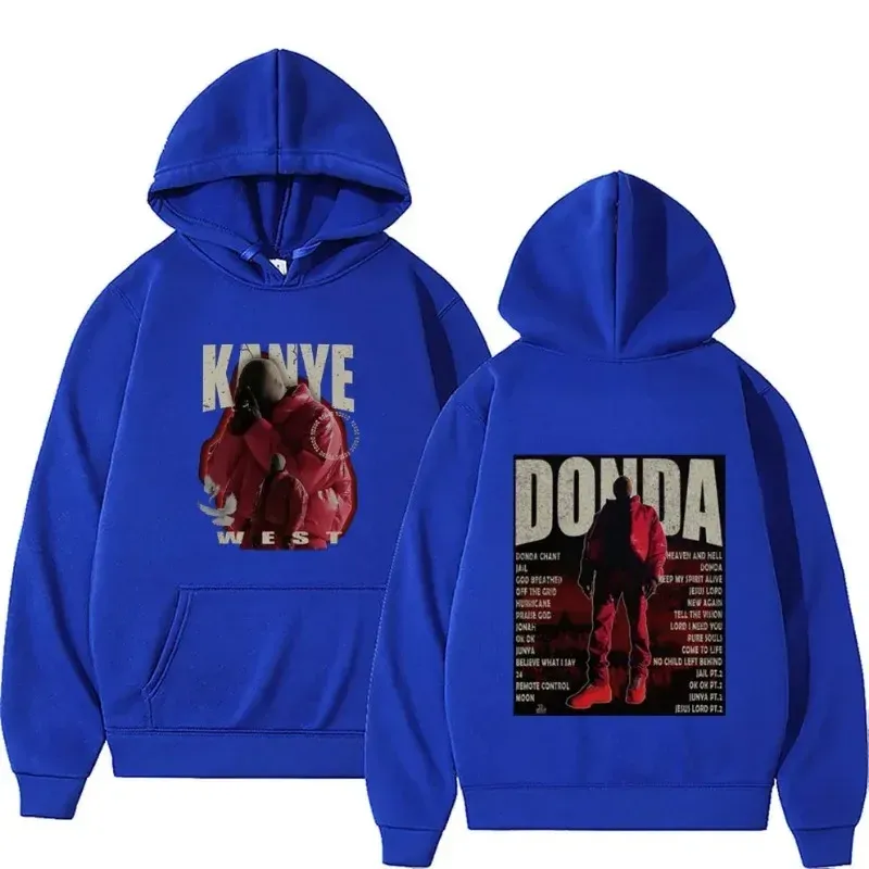 New Hit Rapper Kanye West Donda Printed Floral Hoodie for Men Hip Hop Style Hoodies Casual Men's Sweatshirt Street Wear