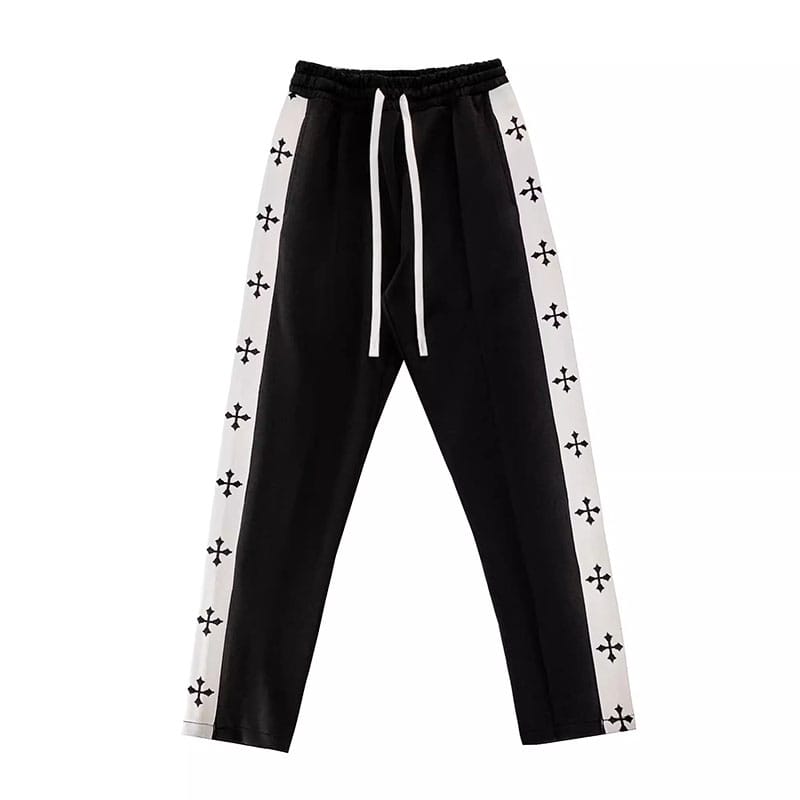 Black ice silk pants men's summer thin 2024 new loose quickpants drying straight leg wide leg pants sports and casual pants