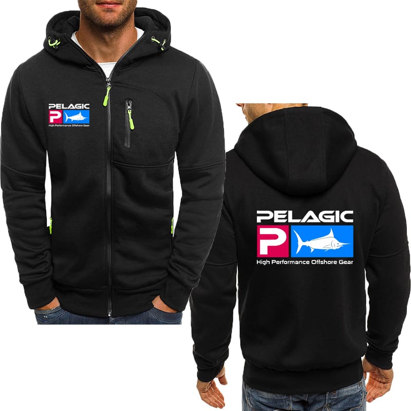Outdoor sports Men's hoodie PELAGIC Fishing Spring Autumn Men's clothing Fleece Oversized hoodie zipper sweatshirt for men