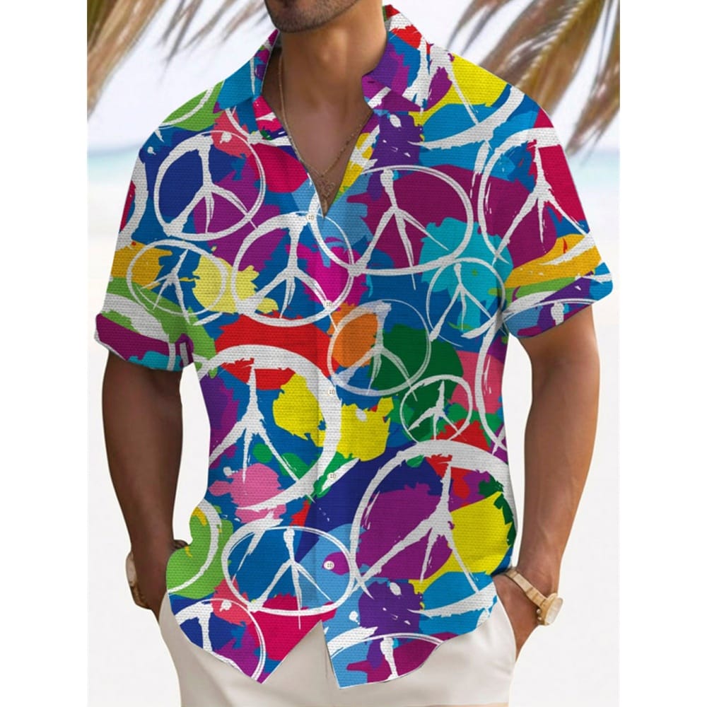 Men's Casual Shirt Hawaiian Shirt Men Summer 3d Print Casual Short Sleeved Shirt For Men Clothing Breathable Shirts