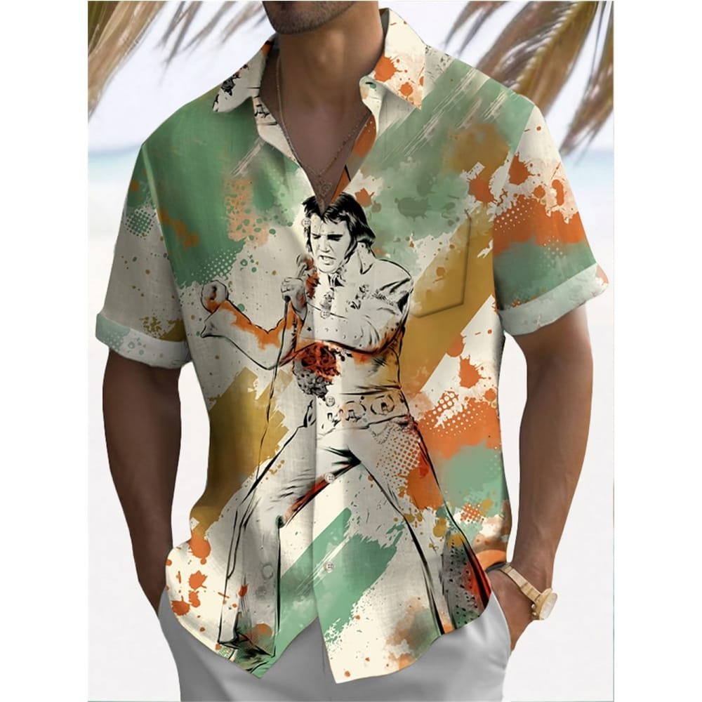 Men's Casual Shirt Hawaiian Shirt Men Summer 3d Print Casual Short Sleeved Shirt For Men Clothing Breathable Shirts