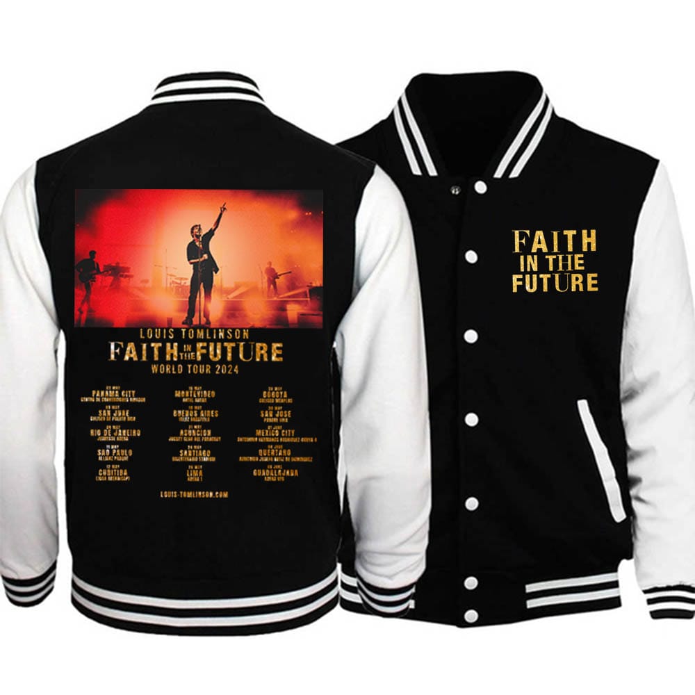 Faith In The Future World Tour 2024 Baseball Uniform Faith In The Future Coat Casual Fashion Jacket Men's Hoodies Gift