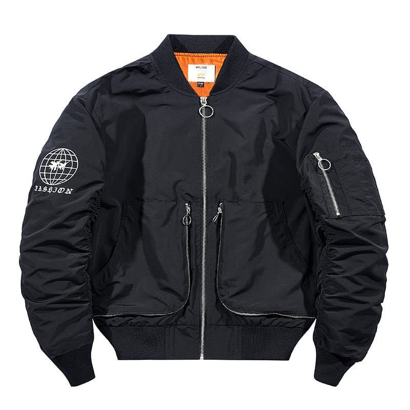 Men's Spring Jacket Outdoor Waterproof Mountaineering Camping Loose Stand Collar Multi Pocket Coat Men's Fashion Baseball Jacket