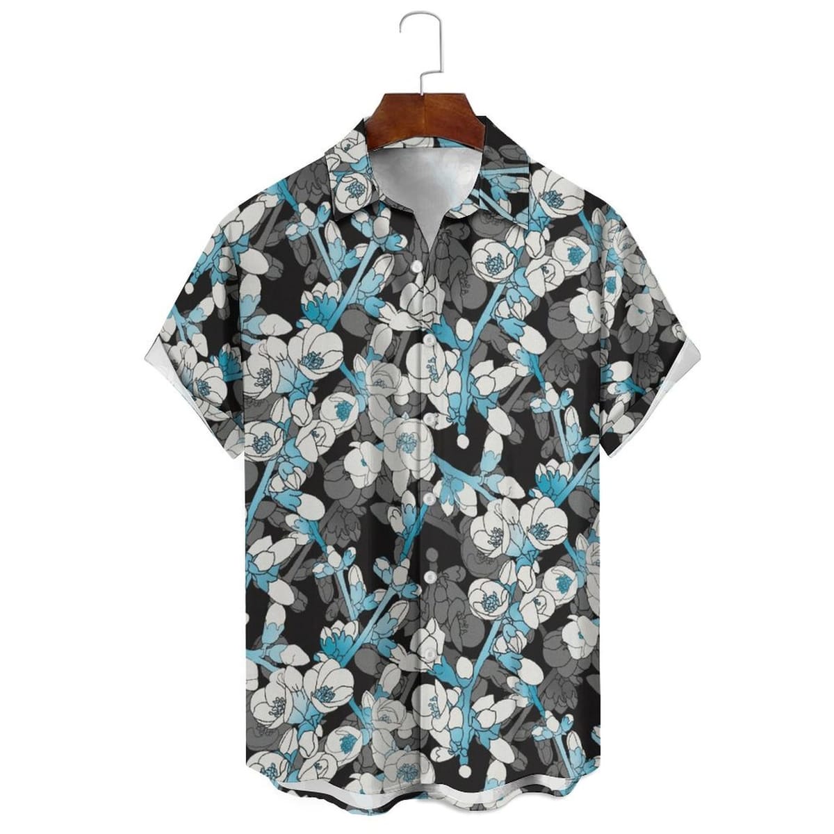 Fashion Summer Men's/Women's Abstract Flower Print Solid Color Multi-Style Loose Casual Daily Can Wear Short-Sleeved Shirt