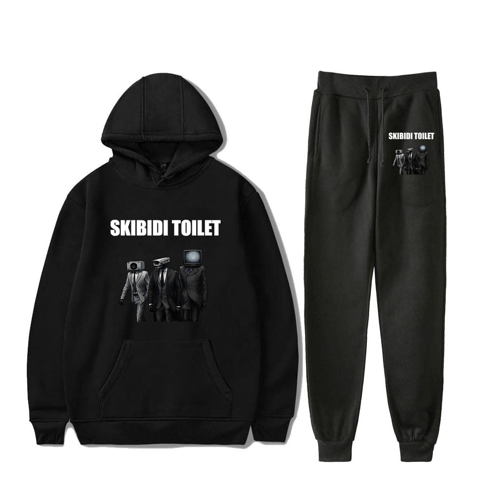 Skibidi Toilet Hoodie Jogger Pants Two Piece Set Sweatshirts+Sweatpants 2023 New Game Harajuku Streetwear Women Men's Set