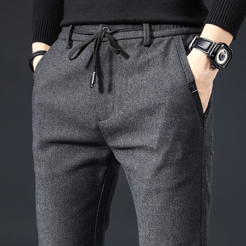 Men's Casual Sport Pants Streetwear Fashion Autumn Winter New Male Clothing New Solid Full Straight Trousers