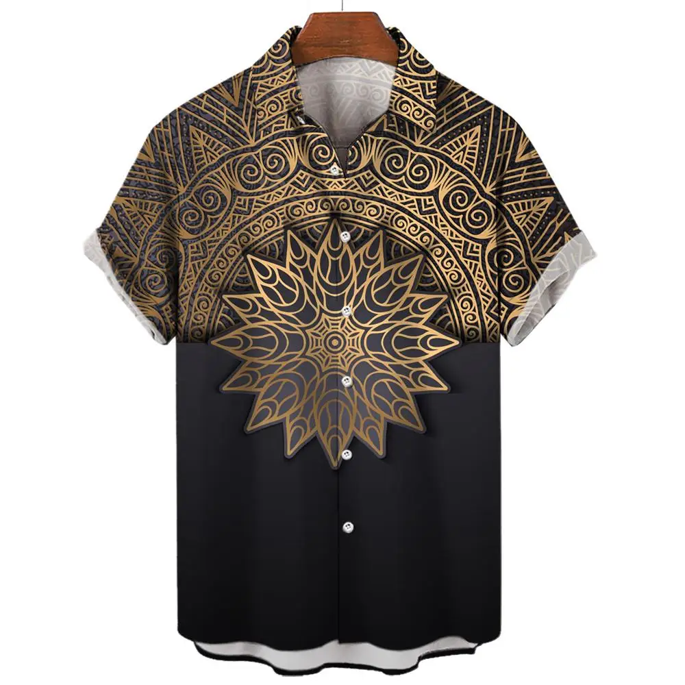 Luxury Men's Shirts Summer Fashion Blouse Casual Men's Clothing Hawaiian Shirts Oversized T-Shirt For Male Outdoor Streetwear XL