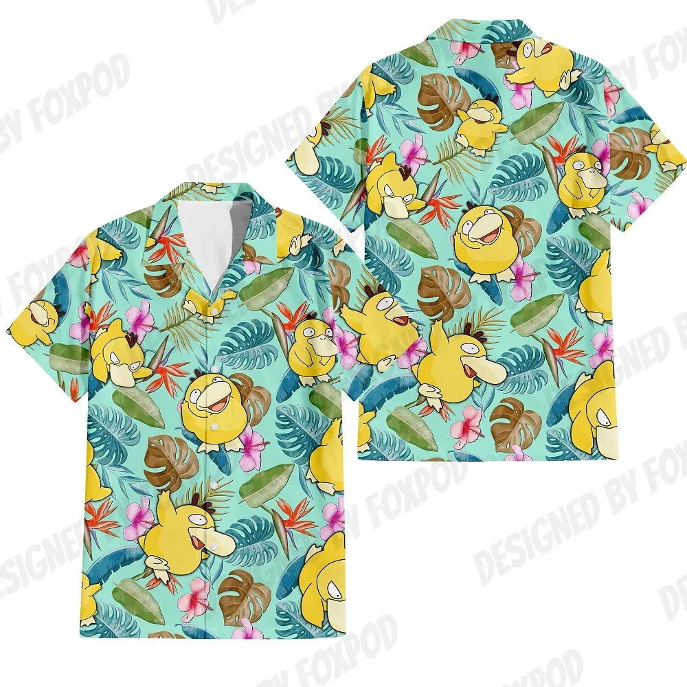 2024 Funny Animal Cartoon Men's T-shirt Hawaiian 3D Print Men's Summer Loose Beach Oversize Short-sleeve T-shirt Men's Clothes