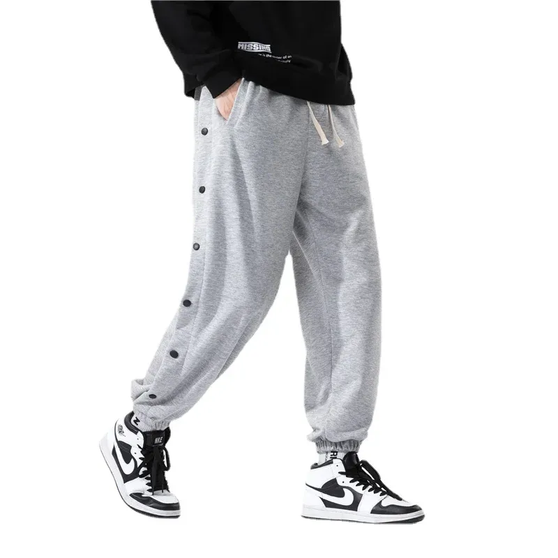 New Sports Pants Student Casual Trend Men's Haren Pants Loose Comfortable Solid Color Pants