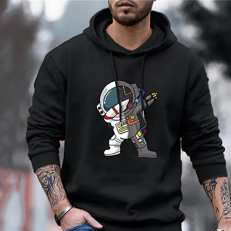 pattern printed daily sports street designer basic spring and autumn clothing Men's sweater pullover hooded sweatshirt hooded
