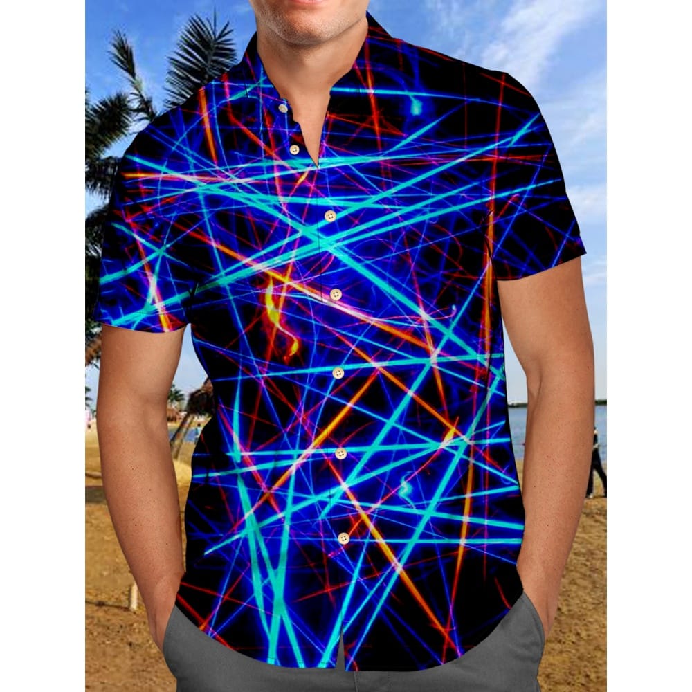 Men's Casual Shirt Hawaiian Shirt Men Summer 3d Print Casual Short Sleeved Shirt For Men Clothing Breathable Shirts