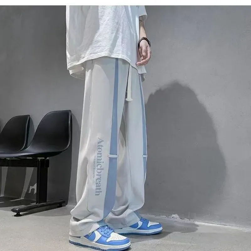 Polyester Male Trousers Cropped Straight Men's Casual Pants Big Size High Quality Clothes Xxxl Sale Cheap Regular Fit Classic