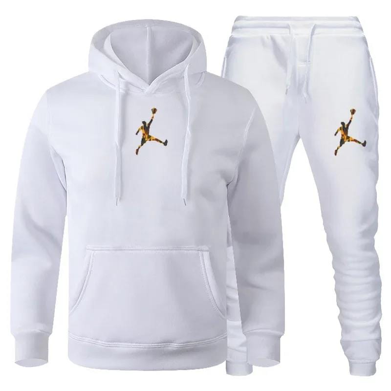 2024 New Autumn Men's Hooded Sportswear And Jogging Pants Hip-Hop Sportswear Casual Fashion Top+Pants 2-Piece Set