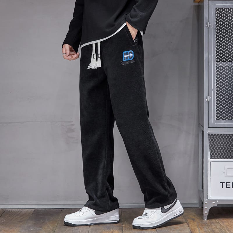 2023 Autumn Winter Men's Pants Korean Version Trend Loose Straight Wide Leg Pants Streetwear Men Trousers