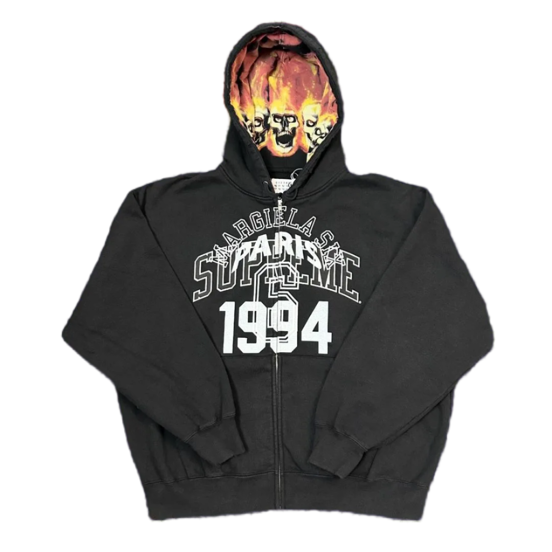 y2k new large size zipper 1994 number hoodie 2024 trendy loose men's and women's street Harajuku clothes anime sweatshirt