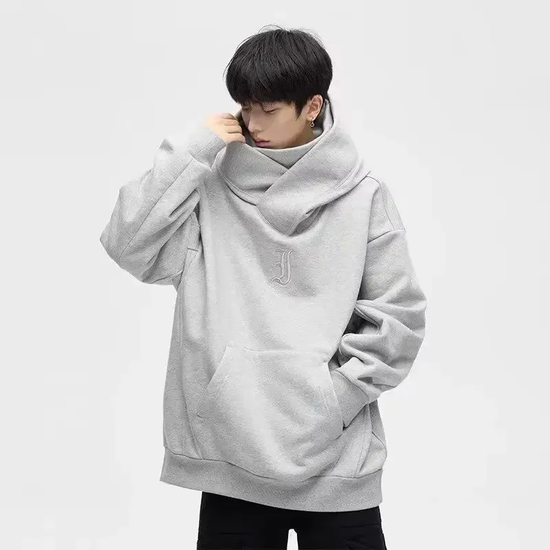 Samurai Ninja Style Men's Hoodies 2024 Letter Embroidered Hip Hop High Street Fashion Sports Shirt Men's Retro Hoodie