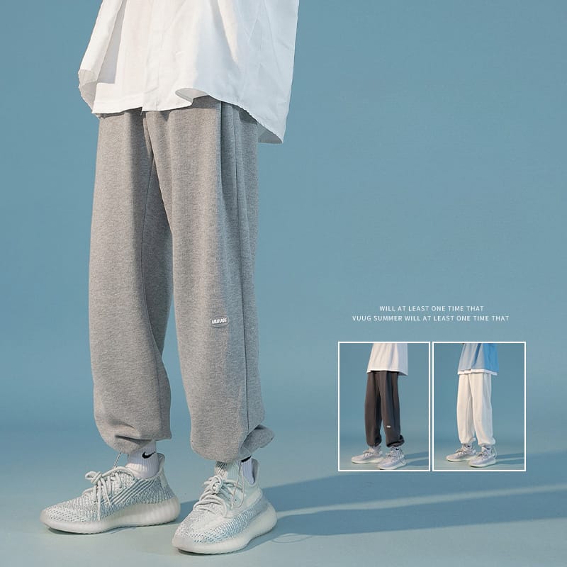 Men's Casual Pants Fashionable and Minimalist Korean Street Hip-hop Men's Harem Pants Loose and Breathable 9-minute Pants