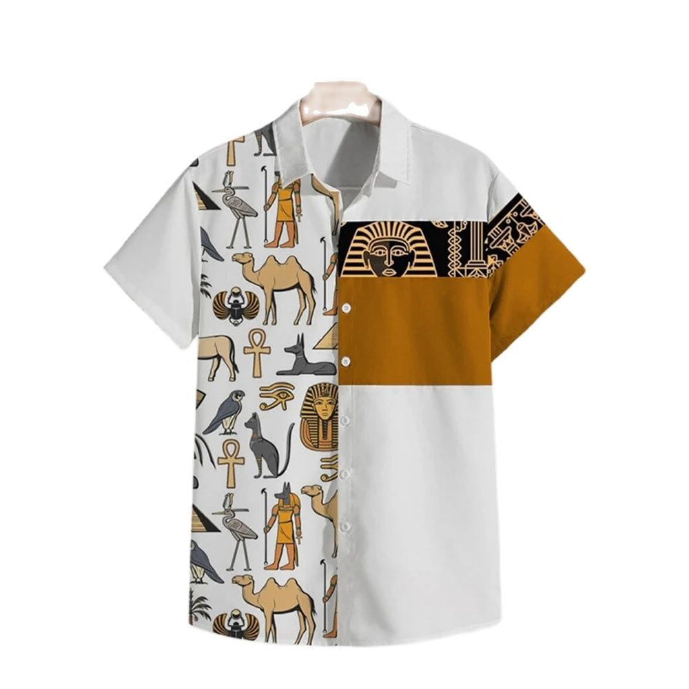 Men's Shirt Summer Casual Fashion Short Sleeved Shirt For Men Loose Breathable Hawaiian Shirt Man Casual Men's Clothing Top