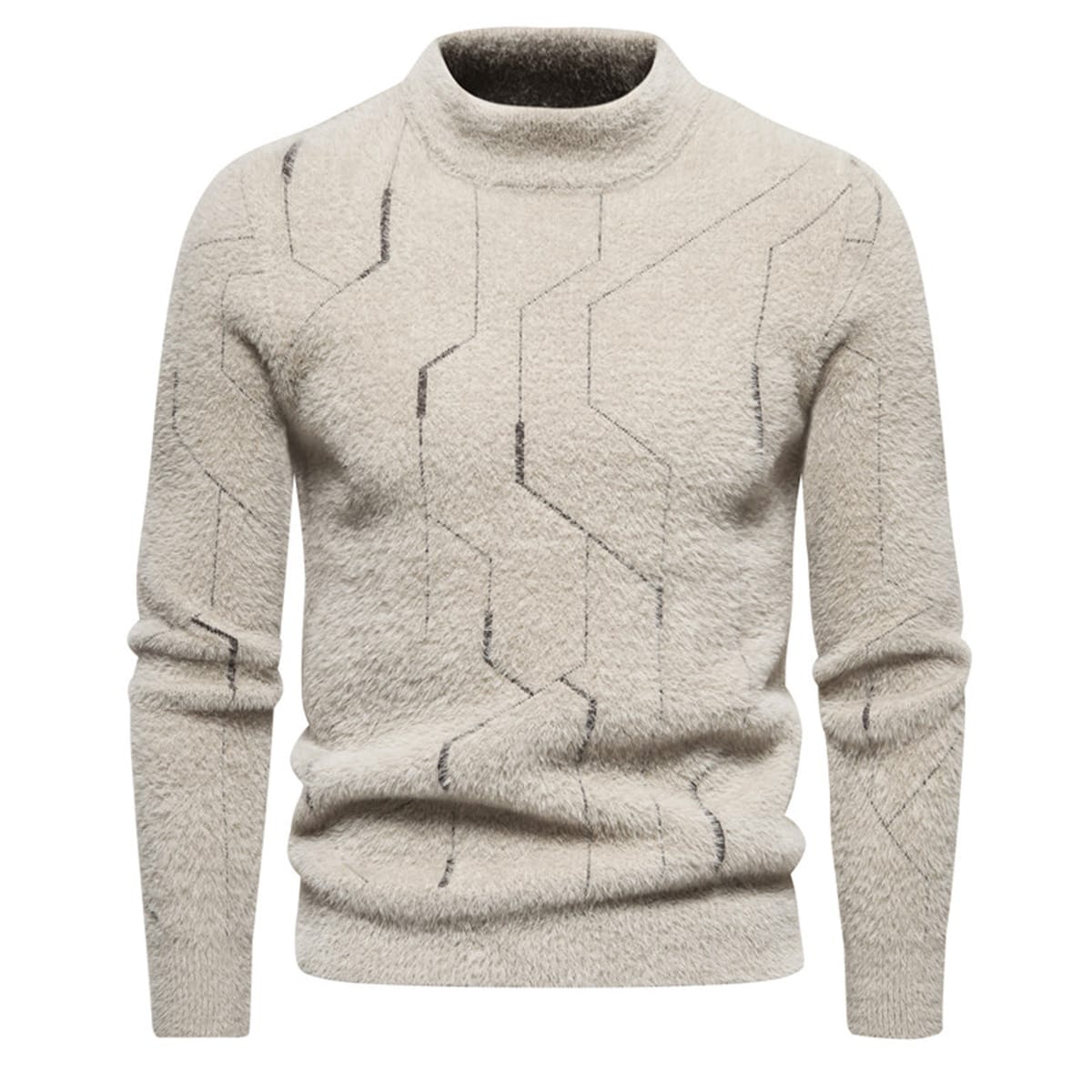 2023 New Warm Men's Pullovers Sweater for Fall and Winter with Solid Color and Soft Material Casual Classic Sweater Men