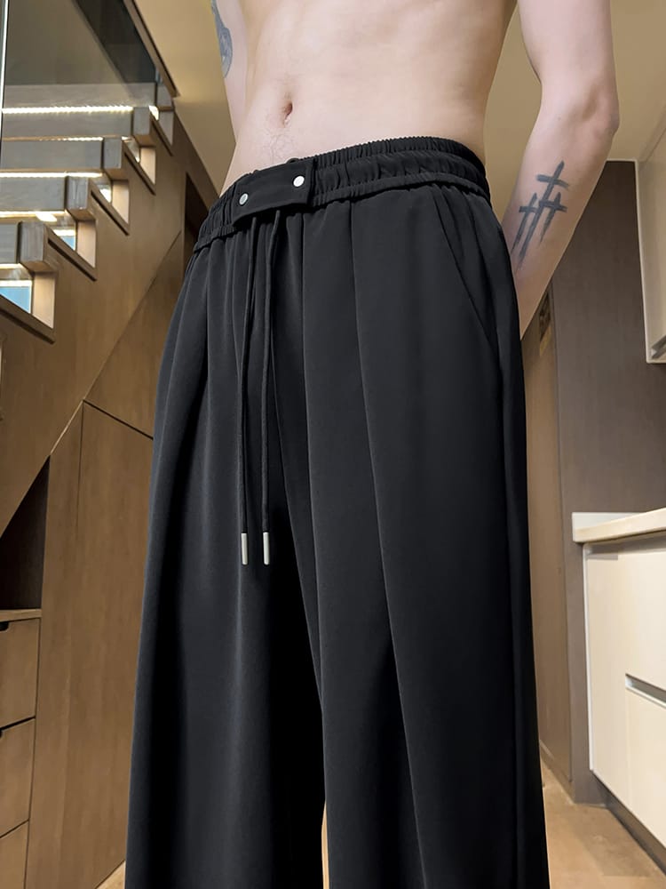 2024 Men's Thin Pants Solid Color Pants Smart Casual Business Stretch Trousers Men Cotton Formal Breathable Trousers A144