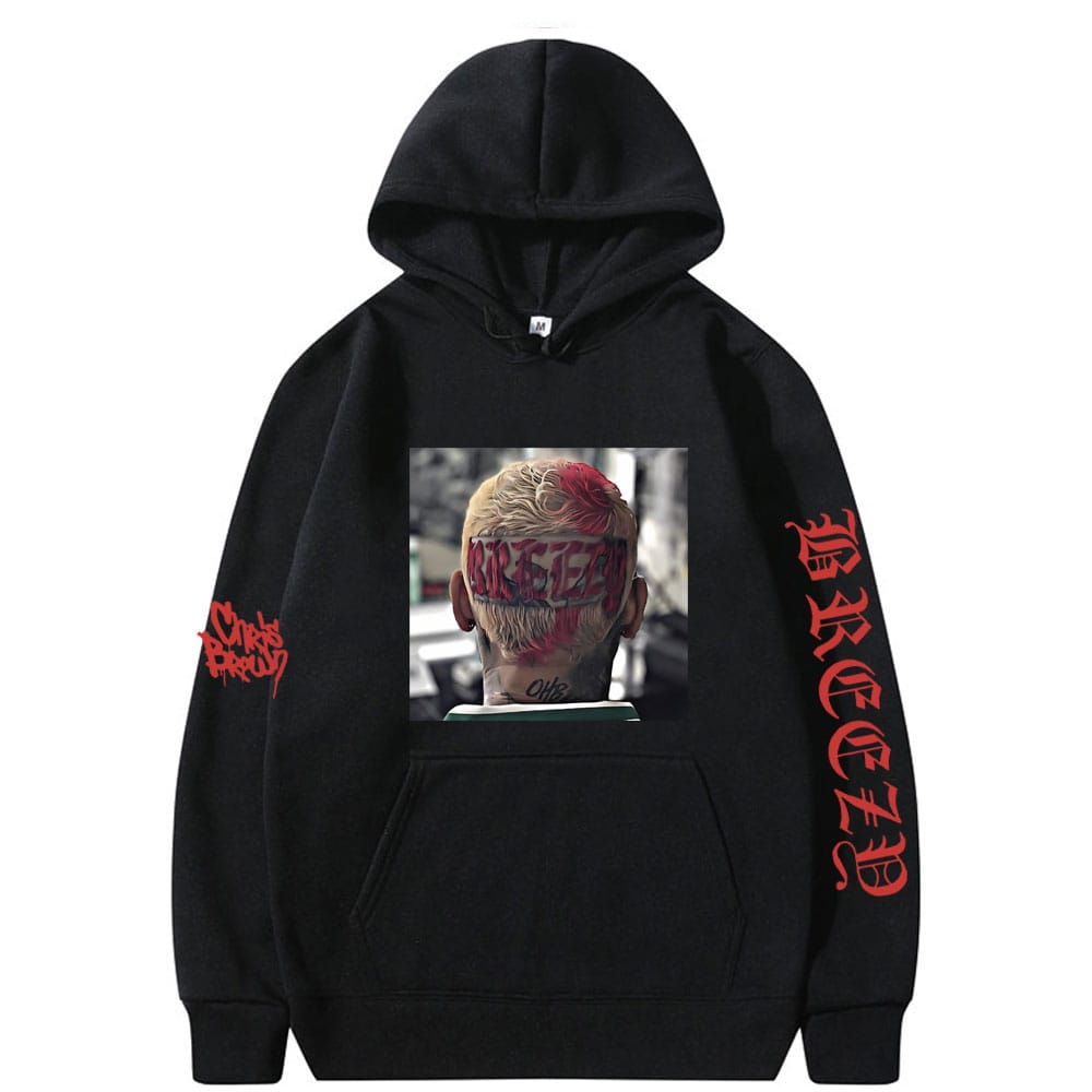 Rapper Chris Brown Breezy Graphic Hoodie Men's Fleece Cotton Oversized Pullover Male Vintage Streetwear Unisex Hip Hop Hoodies