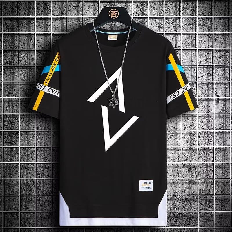2023 New Men's T Shirts Korean Fashion Summer Short Sleeve T Shirts Men Casual Harajuku Men Clothing Print Graphics T Shirts Men