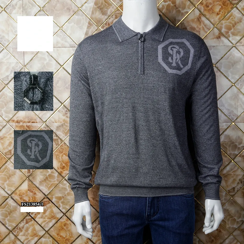2024 DIKU Sweater Cashmere Men's 2024 New Good Quality Winter Business Casual Zipper Lapel Quality Big Size M-4XL