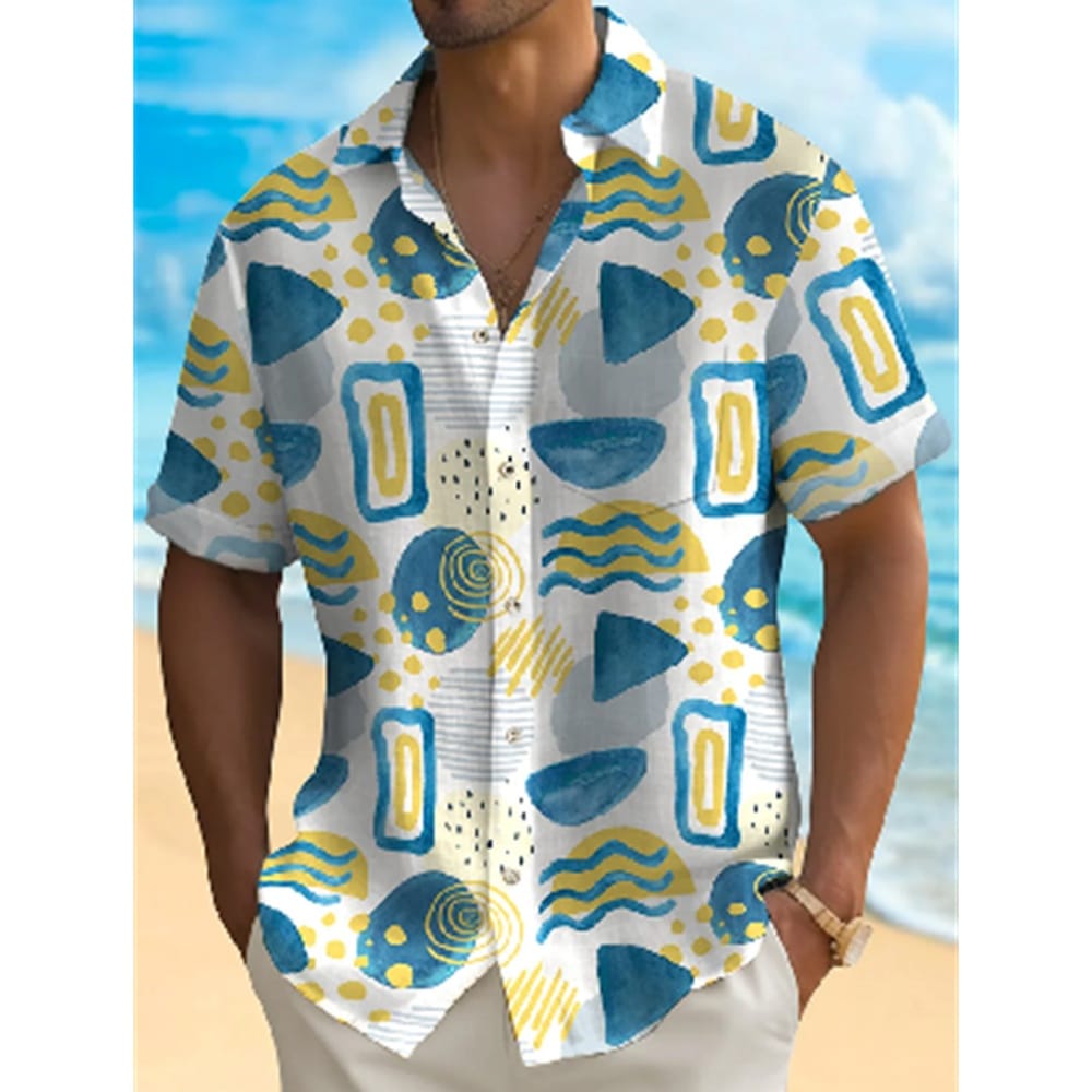 Men's Casual Shirt Hawaiian Shirt Men Summer 3d Print Casual Short Sleeved Shirt For Men Clothing Breathable Shirts