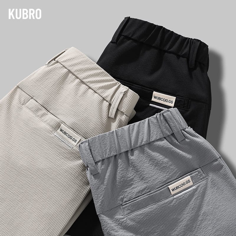 KUBRO 2023 New Men's Spring And Summer Smart Casual Straight Classic Style Fashion Business Thin Breathable Elastic Force Chic