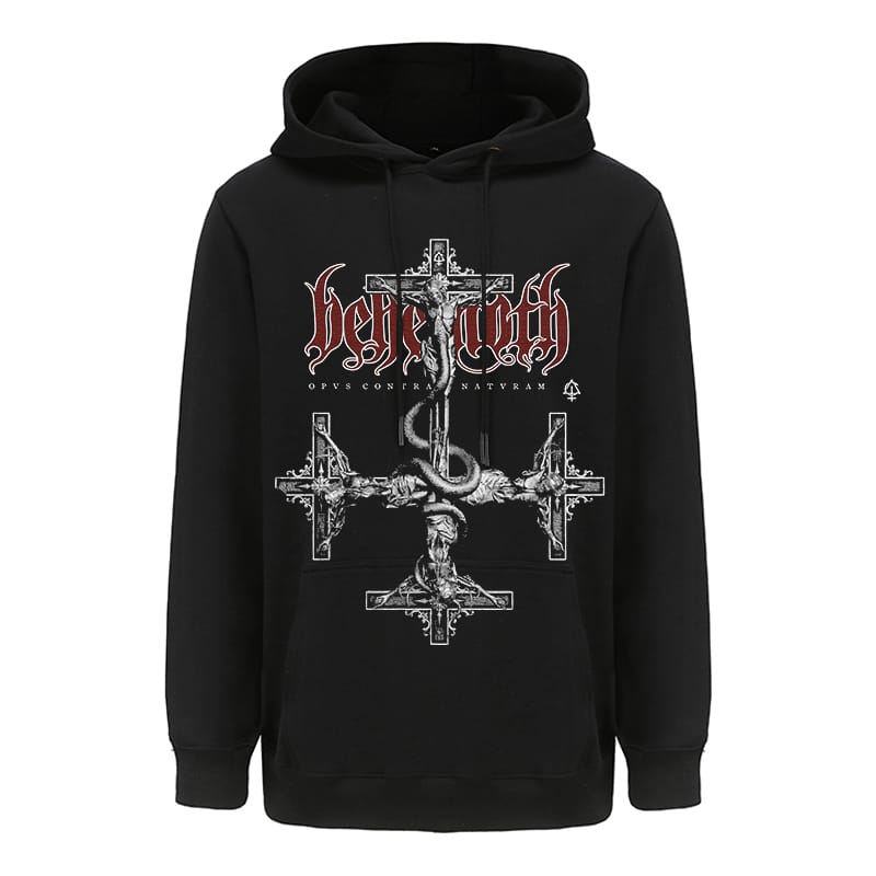 Behemoth Dark Death Heavy Metal Hooded Sweatshirt Pullovers Men's Pop Rock Hoody Coats