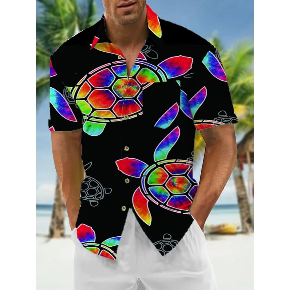 Men's Casual Shirt Hawaiian Shirt Men Summer 3d Print Casual Short Sleeved Shirt For Men Clothing Breathable Shirts