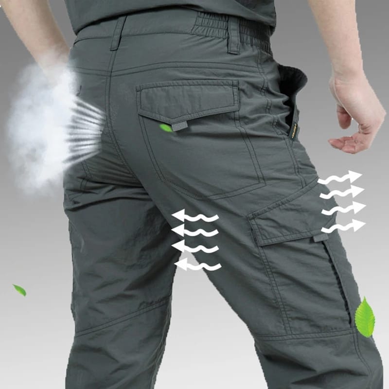 Men's Solid Waterproof Tactical Pants Combat Cargo Pants With Multi Pockets Classic Outdoor Hiking Camouflage Military